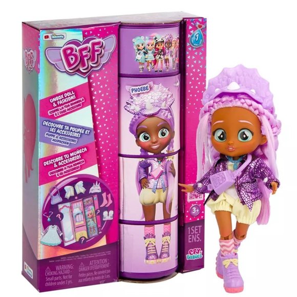 Cry Babies BFF PHOEBE Fashion Doll with 9+ Surprises Unbox Doll & Fashions NEW - Picture 1 of 1